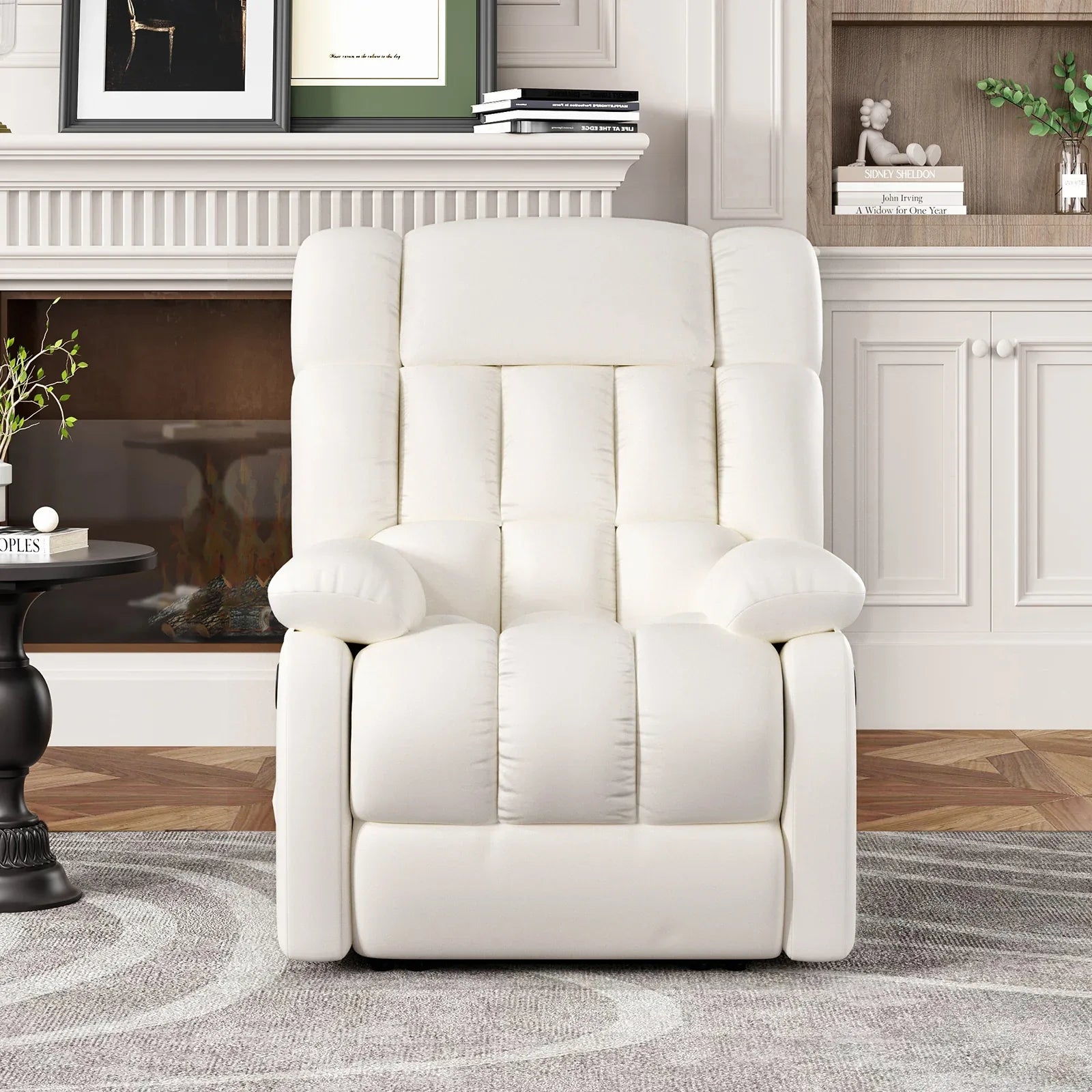 Recliner Chair, Upholstered Rocker Recliner Chair with Side Pocket, Ergonomic 110°-160° Adjustable Reclining Chairs for Adults, Single Sofa Chair with Footrest,Recliner Sofa for Living Room - Eloy Royal