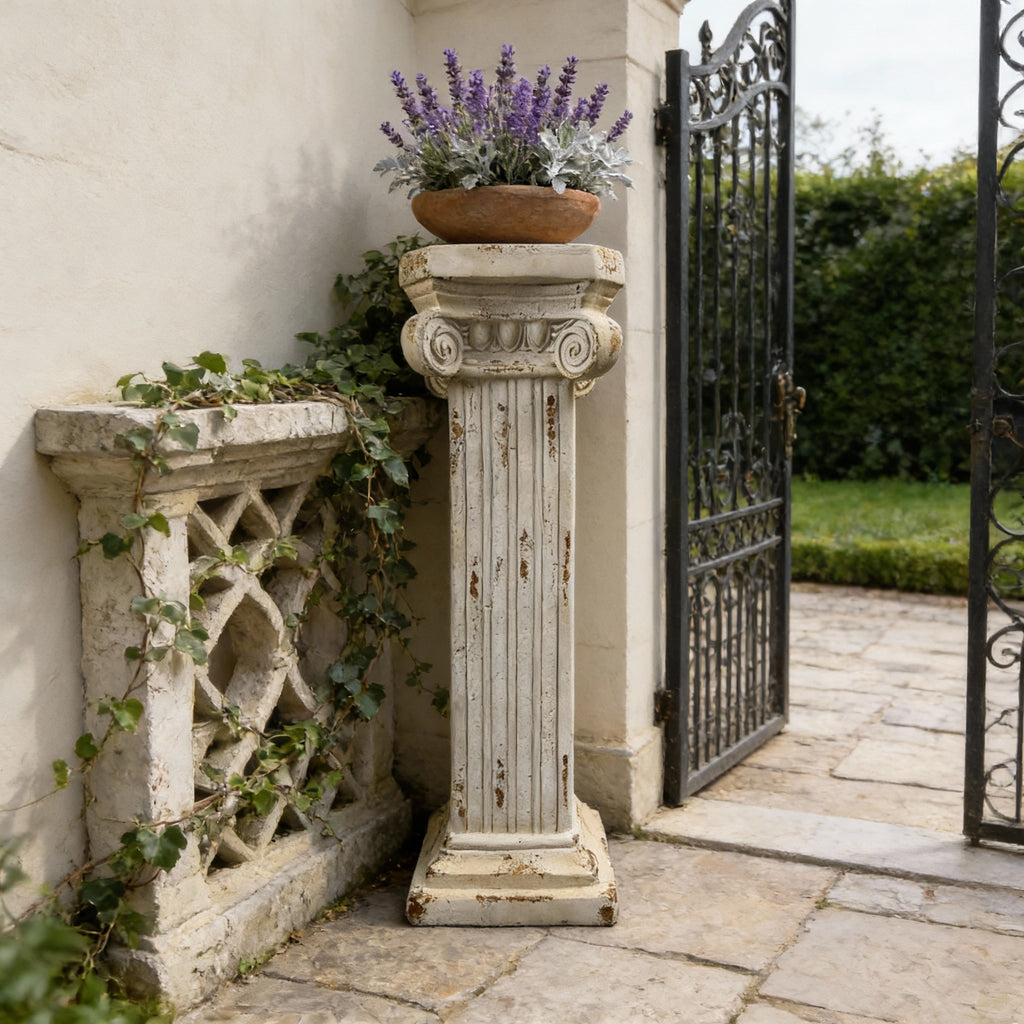 Pedestal Column Plant 38.18'' Tall Roman Column with Base Roman Pillar Greek Column Magnesium Oxide Large Size Statue Sculpture Pedestal Stand Holder for Indoor Outdoor Wedding Birthday Party Decor