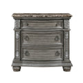 Nightstands Bedroom Engineered Wood Traditional Set of 2 Gray