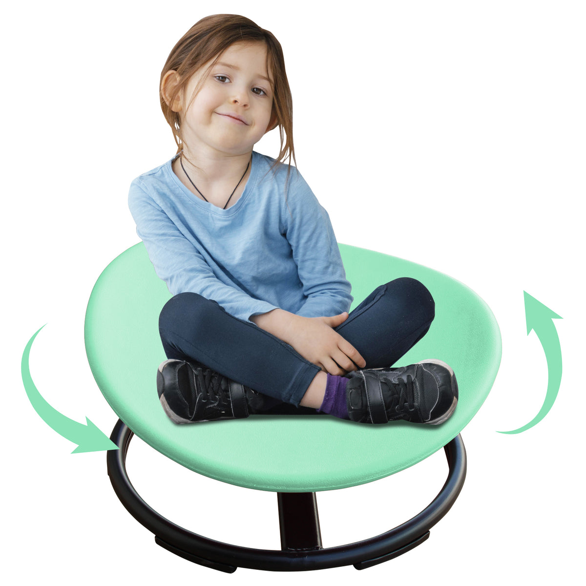 Sensory Spinning Chair for Autistic Kids, Swivel Chair, Sensory Toys Gifts for Toddlers with ADHD, Sit and Spin Toys,Training Body Coordination, Indoor & Outdoor, Green