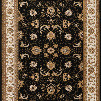 Manchester GC_HER5001 Black . 10 in. x . 6 in. Area Rug