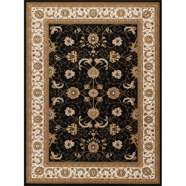 Manchester GC_HER5001 Black . 10 in. x . 6 in. Area Rug