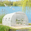 Outdoor Hoop House Greenhouse With Shelves,Walk-in Tunnel Greenhouse