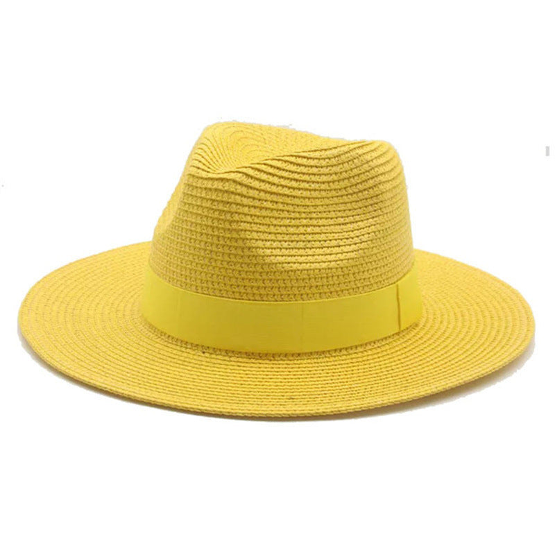 Fashionable And Simple Men's Sunscreen Straw Hat