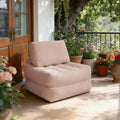 62.9'Corduroy Fabric Beanbag Couch for Living Room, Bedroom & Dorm, Cozy Fluffy Cloud Mini Couch
-Pink