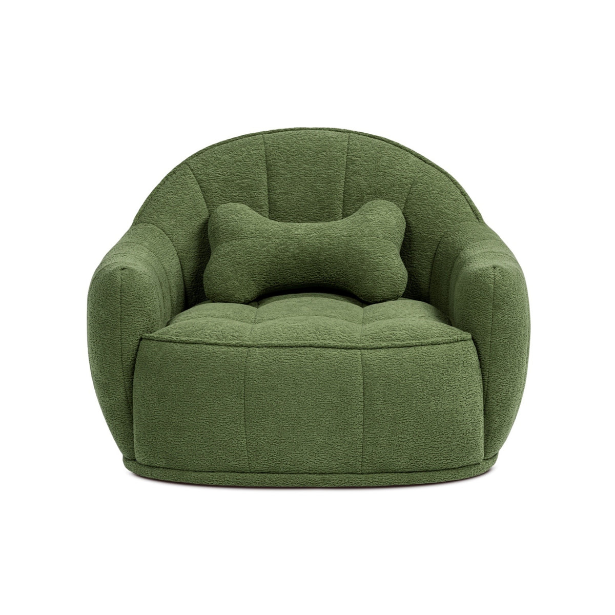 Louie 30.5' Dog Sofa Bed, Medium, Moss Green Fleeced Teddy