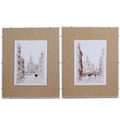 S/2 European Cities Watercolor Framed Prints, 24X30'