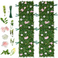 Artificial Luxury‌ Flower Wall Backdrop, 2 PCS, Each Panel 2 x 8 ft, Gorgeous 3D Silk Floral Backdrop Pet Friendly, Easy Installation Flower Wall Panel for Wedding, Event, Party and Home Decor