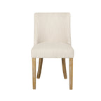 Classic Fabric Dining Chair Beige Upholstery 25x20x35 Inches - Eloy Royal