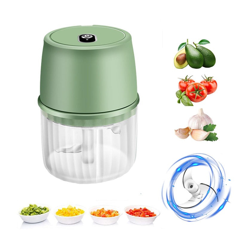 USB Rechargeable Electric Garlic Press Portable Wireless Food Chopper Mini Complementary Food Mixer Kitchen Gadgets - Eloy Royal