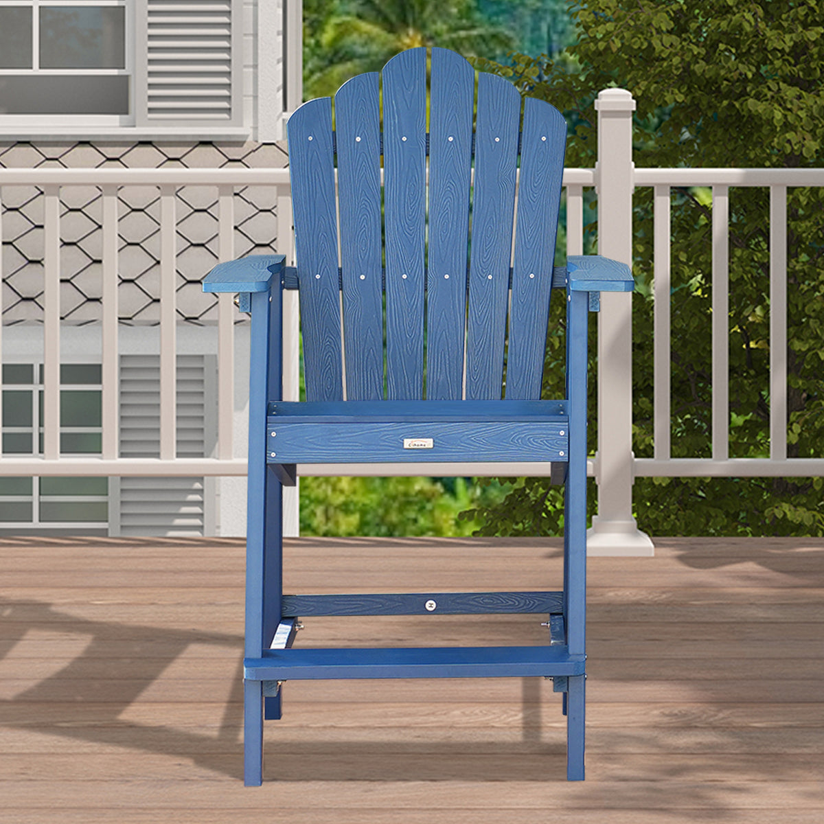 Weather‑Resistant Adirondack Chair, HIPS Polywood With Marine‑Grade Hardware for Porch Patio