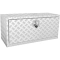 Underbody Truck Box, 36'×17'×18' Pickup Storage Box, Heavy Duty Aluminum Diamond Plate Tool Box with Lock and Keys, Waterproof Trailer Storage Box with T-Handle Latch for Truck, Van, Trailer