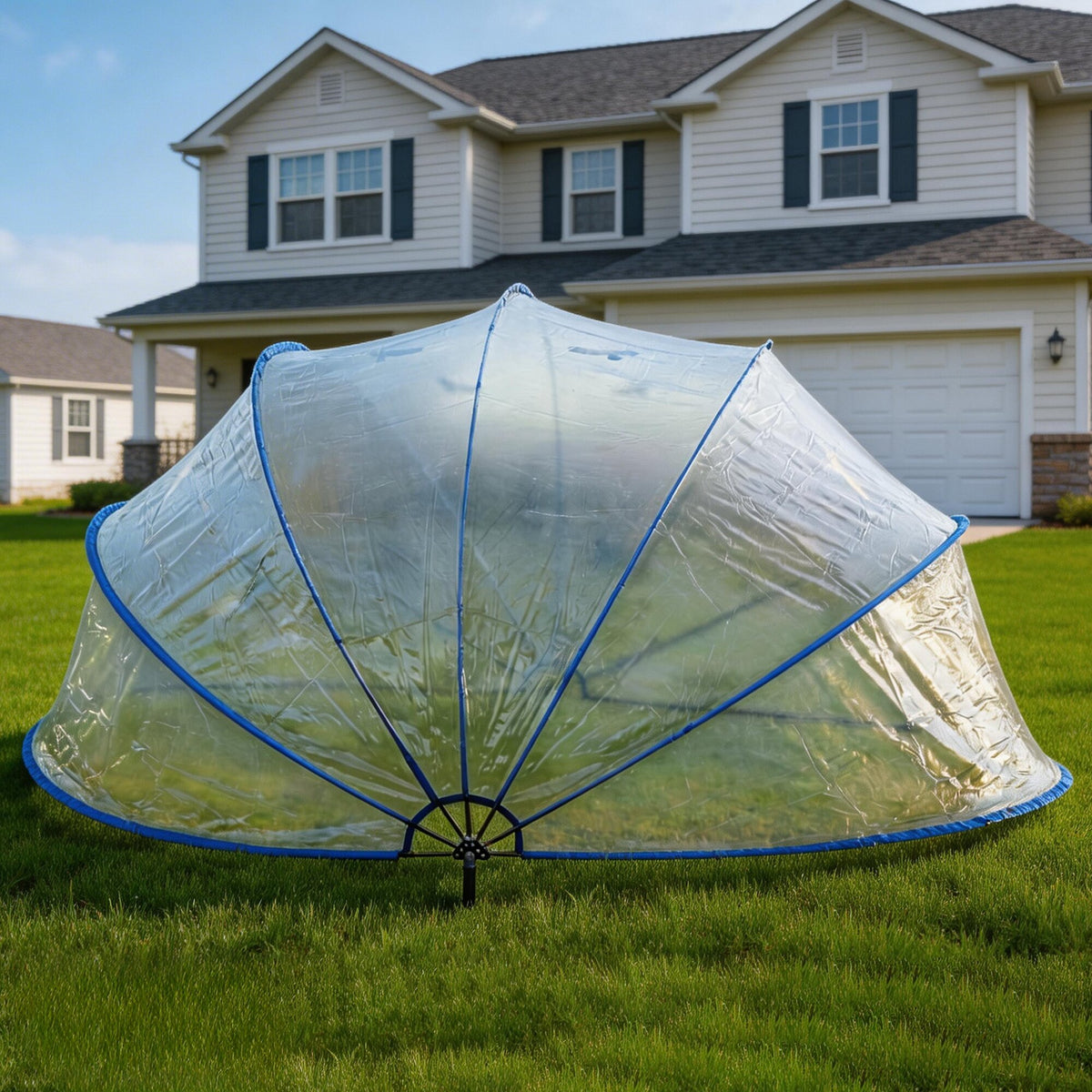 NEW 18ft Ground-Mounted Retractable Pool Cover, PVC Film Fiberglass Rod Pool Fence, Outdoor Pool Accessories, Suitable for 17.7FT and smaller Round Pools