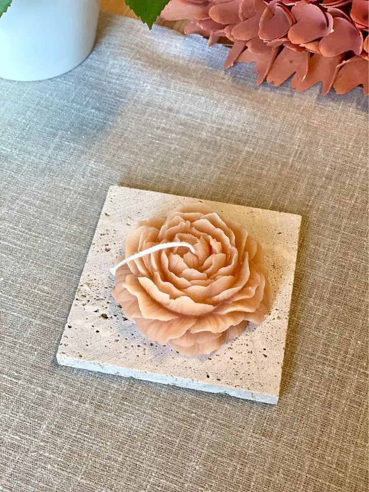Peony Soy Wax Scented Candle Peach Love Spell