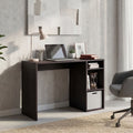 Computer Desk with 3 Shelves and 1 Basket - Black Wengue