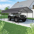 supply Video NEW Metal Carport 12 ×20 FT Heavy Duty with Galvanized Steel Roof, Metal Garage Canopy with Galvanized Steel Roof & Frame, Car Tent Outdoor Storage Shed for Car, Boats and Truck, Gray