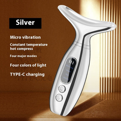 Neck Beauty Instrument Charging Color Light V Face Massage Instrument