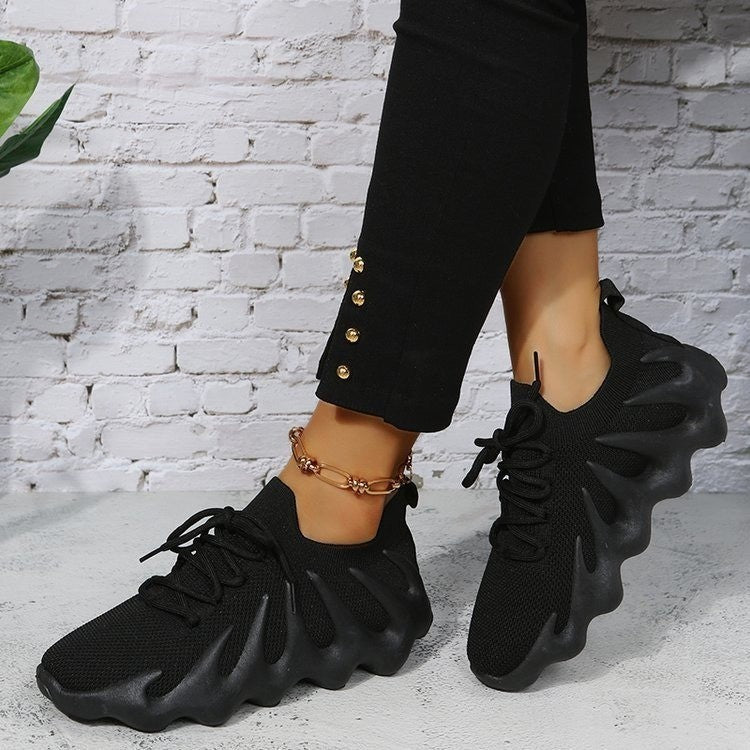 Octopus Knitted Rubber Sole Sneaker Female Male Plus Size Soft Sole Shoes - Eloy Royal