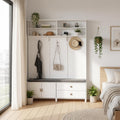 Stylish Coat Rack Tree with Storage Space,Entryway Hall Tree,Chic Hall Tree