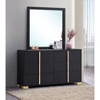 Jeremiah Black 6-drawer Dresser with Mirror