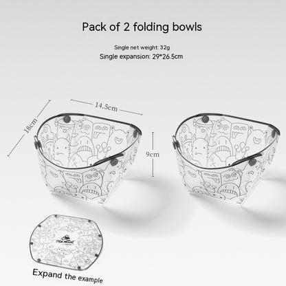 Outdoor Folding Bowls, Tableware, Portable Travel Plates - Eloy Royal