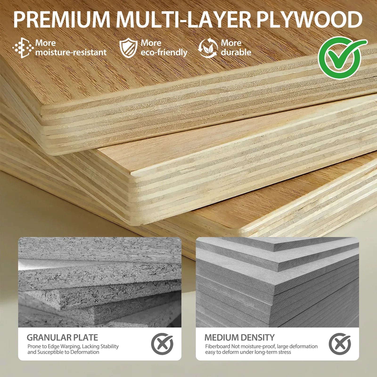 40-Inch Floating Bathroom Vanity with Sink - Natural Oak Fluted Front, Multi-Layer Solid Wood, Wall-Mounted, White Stone Top, 2 Soft-Close Drawers - Eloy Royal