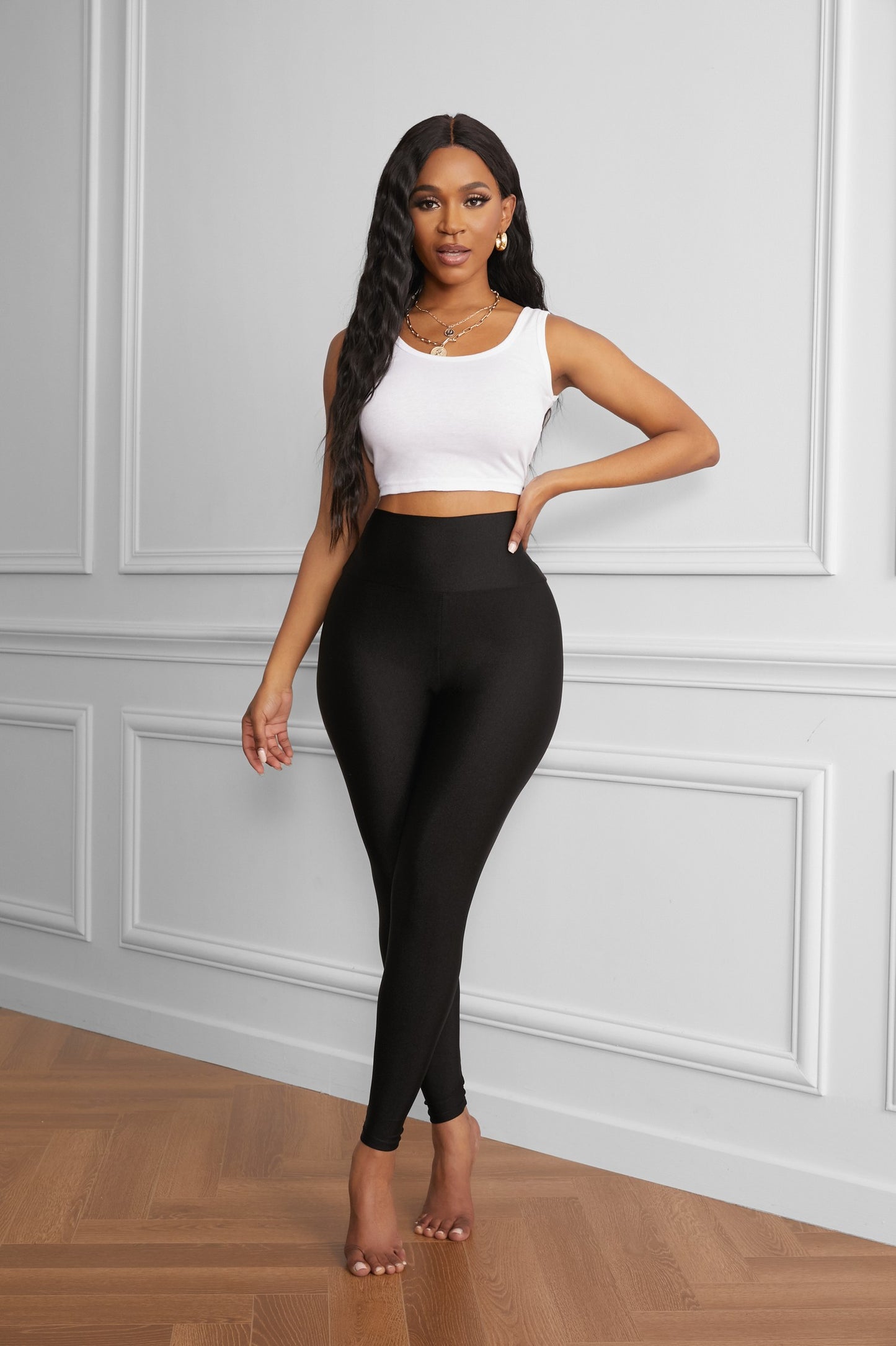 Black Waist Cincher High Rise Tight Leggings