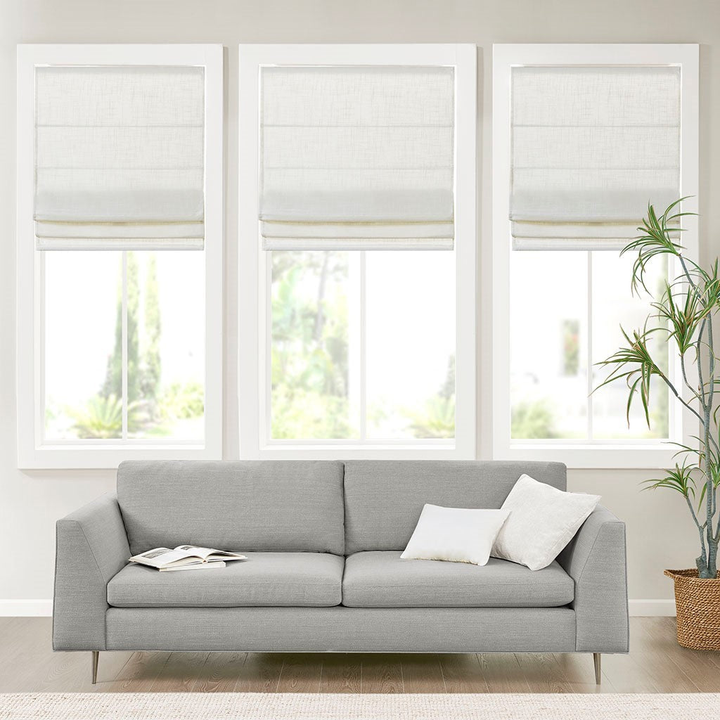 Light Filtering Cordless Roman Shade White 35x64'