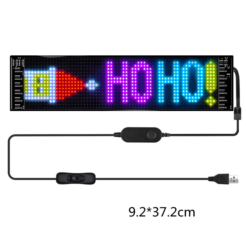 Programmable Car LED Sign LED Full-color Advertising Screen Ultra-thin Display Screen Custom Text Pattern Animation Display Car - Eloy Royal