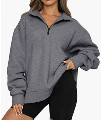 Casual Top Half Zipper Pullover