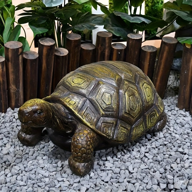 21.3' Large 3D Turtle Statue, Realistic Resin Garden Sculpture with Intricate Shell Design, Weather-Resistant Indoor & Outdoor Decor for Lawn, Balcony, Patio, Unique Home Gift & Landscape Art