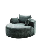 55'L Chenille Sponge single sofa,No Assembly Required,Fluffy Modern Sleeper Chair for Living room, Bedroom, Lounge and Projection Room(Not a swivel chair.) - Eloy Royal
