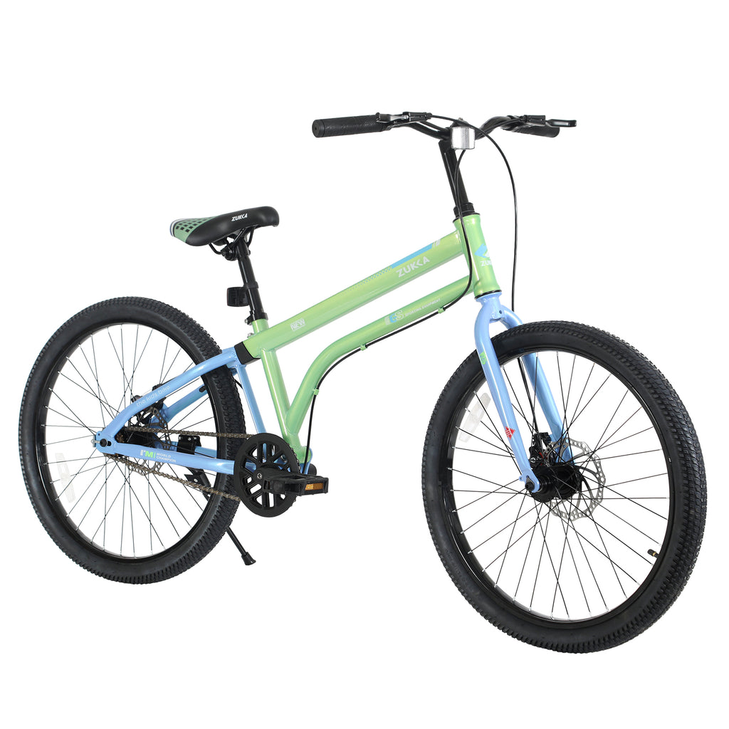 24 Inch Kids Bike for Girls & Boys Ages 10+, Single Speed Teen Bike with Dual Disc Brakes , Lightweight Steel Frame, Multiple Colors
