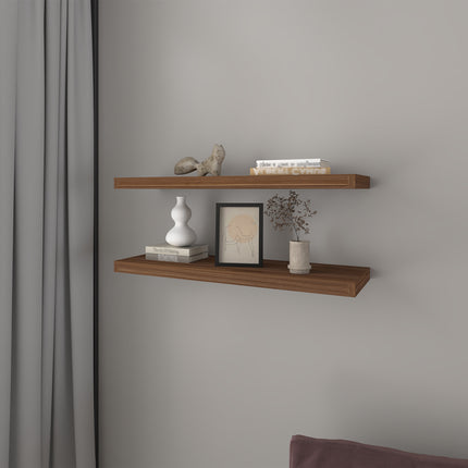 Floating Shelf Dallas, Living Room, Mahogany