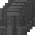 Carpet Tiles Reusable, 24'x 24'Carpet Squares With Padding Attached, Soft Padded Carpet Tiles, Easy Install DIY for Bedroom Living Room (24Tiles, Mixed Gray)
