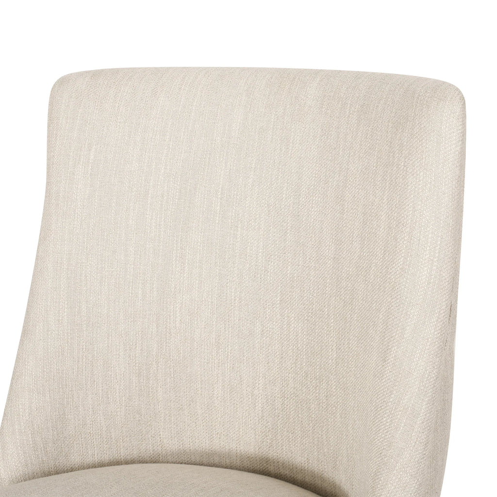 Classic Fabric Dining Chair Beige Upholstery 25x20x35 Inches - Eloy Royal