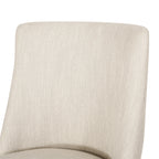 Classic Fabric Dining Chair Beige Upholstery 25x20x35 Inches - Eloy Royal