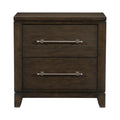 Nightstands Bedroom Engineered Wood Contemporary Dark Set of 2 brown