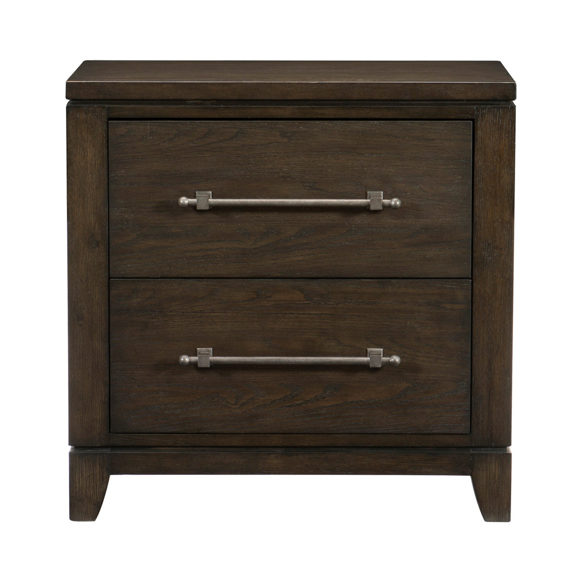 Nightstands Bedroom Engineered Wood Contemporary Dark Set of 2 brown