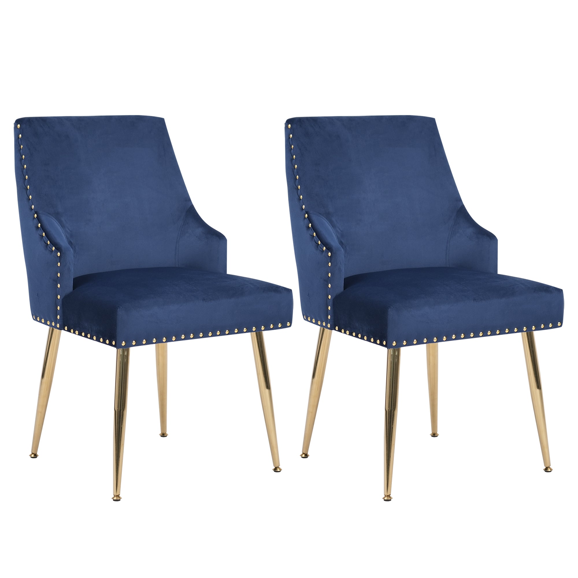 Hengming Dining Chair Modern Style Accent Chair  Vertical  Tufted Chair Set of 2,Blue