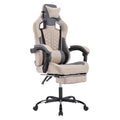 Gaming Chair with Massage,Ergonomic PC Gaming Chair with Footrest Comfortable Headrest and Lumbar Support,High Back PVC Leather,300LBS (Grey)