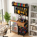3D Printer Stand with Filament Storage Workstation, 3D Printer Workbench with Drawer and Charging Station, Large Printer Shelf with Pegboard and Hooks for Home Studio Garage