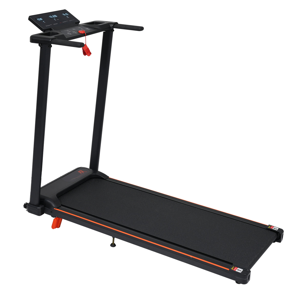 Treadmill with 8% Incline, Portable Treadmills for Home with Handle, Foldable Treadmills with 265 Lbs Capacity, 3.0HP Treadmill with 4 Adjustable Support Feet