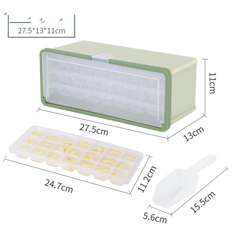 Drawer Type Plastic Ice Cube Mold Maker With Lid And Bin For Beer Cooling Ice Cube Tray - Eloy Royal