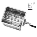 Manual Meat Mixer, 20L Fixed Tank Meat Processing Equipment(Mixing Max 30LBS for Meat), Stainless Steel Meat Mixer, Sausage Mixer Machine with Lid Handle Gear Reducer, Ground Beef Hand Mixer