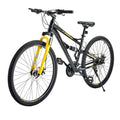 29' Mountain Bike MTB Bicycle 24 Speed Full Suspension Aluminum Dual Disc Brakes
