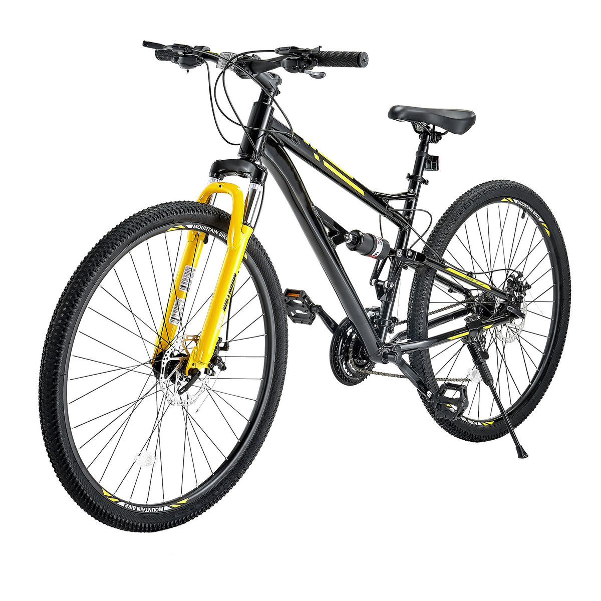 29' Mountain Bike MTB Bicycle 24 Speed Full Suspension Aluminum Dual Disc Brakes