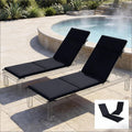 Pool Lounge Chairs Cushions,Chaise Lounge Chairs Cushions,Patio Lounge Chairs Cushions Set of 2(Only Cushion)