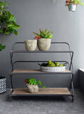 34.3x16.9x32.7' 3 Layer Kd Shelves,  Indoor Storage Outdoor Planter Shelf