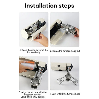 Camping Gas Stove Portable Folding Cassette Stove Outdoor Hiking BBQ Travel Cooking Grill Cooker Gas Burner Food Heating Tool Kitchen Gadgets - Eloy Royal